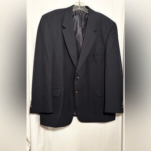 MENS 48R NAVY BLUE BERT PULITZER 2 BUTTON SPLIT BACK SPORT COAT BLAZER